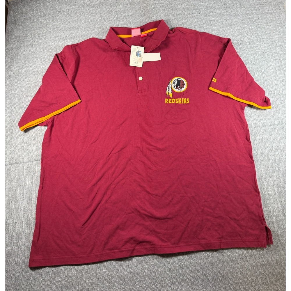 Washington Commanders Polo Shirt Mens 4X Tall Red American Football Team NFL